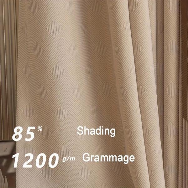 Luxury chenille blackout lounge curtain with grommets-Linas