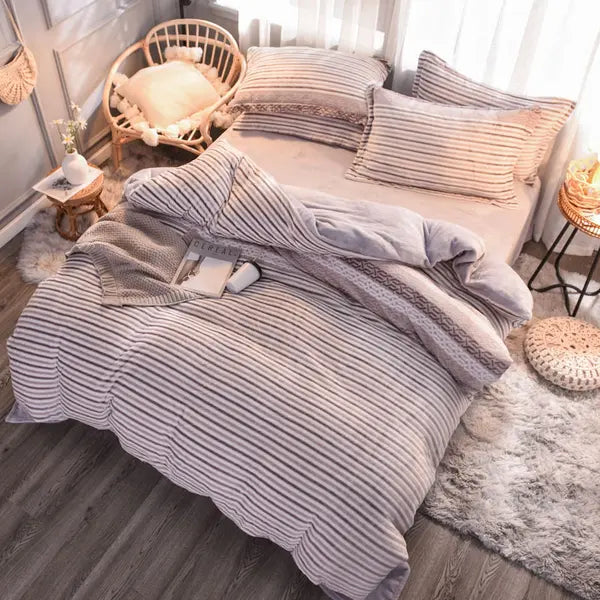 Printed Duvet Cover Set Various Designs 3 pieces-02 Style-Linas