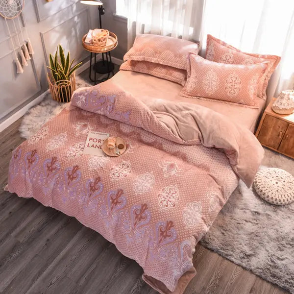 Printed Duvet Cover Set Various Designs 3 pieces-06 Style-Linas