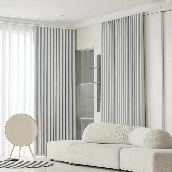 Romantic Golden Feather Textured Living Room Curtains-Linas