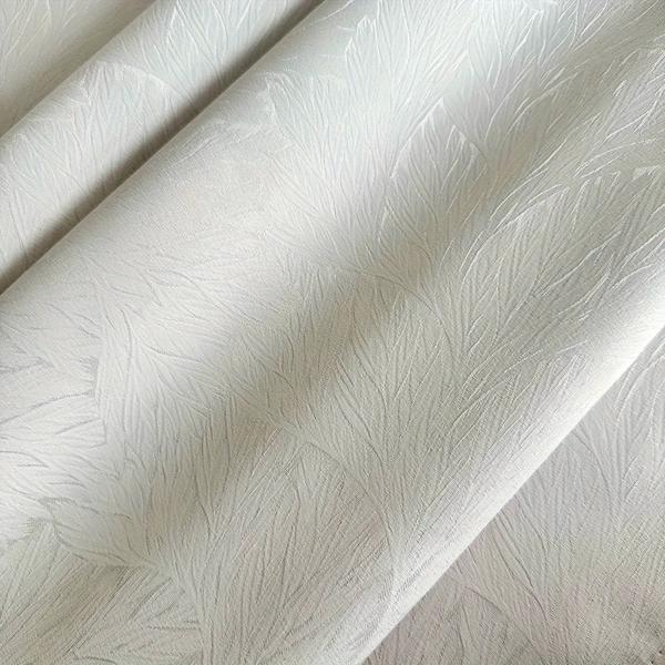 Romantic Golden Feather Textured Living Room Curtains-Cream Apricot-Linas