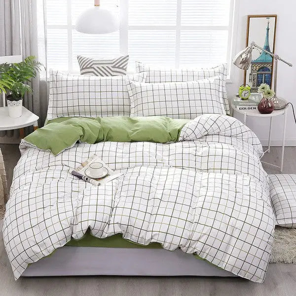 Simple Polyester Duvet Cover Modern-White Tiles-Linas