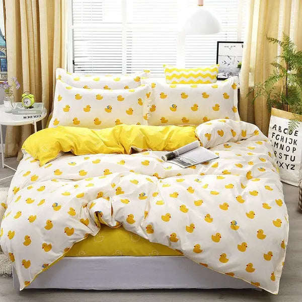 Simple Polyester Duvet Cover Modern-Yellow Duck-Linas