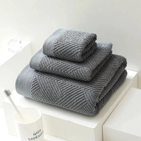 Bath Towel set-gray-Linas