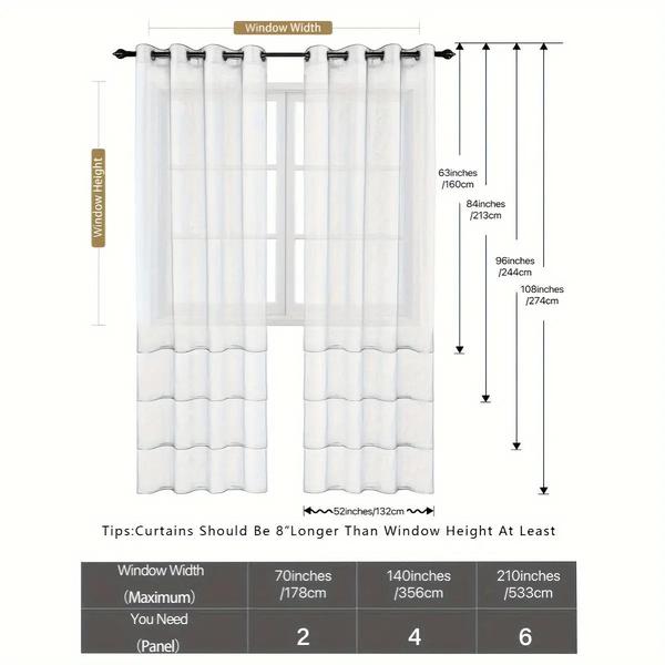 4 packs Glamour Opacity Acrylic Living Room Curtain-Linas