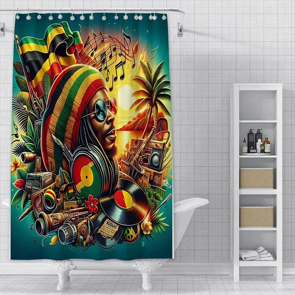 Bob-Marleys-Bath-Shower-Curtain-With-Hook-Rasta-Linas