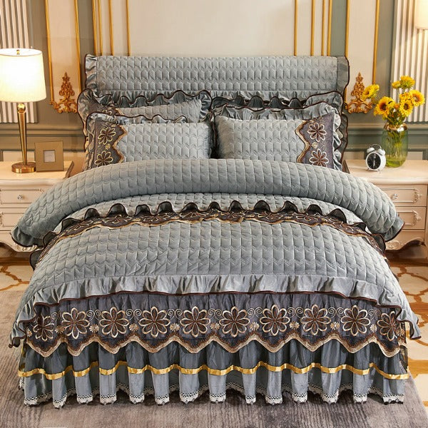 Bedding set luxury-Grey-Linas