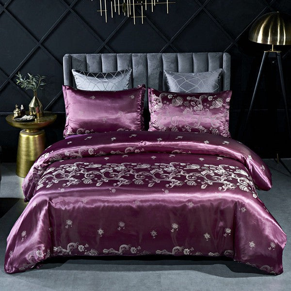 Bedding set luxury-Purple-Linas