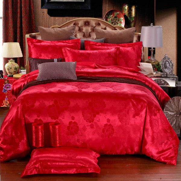 Bedding set luxury-Red-Linas