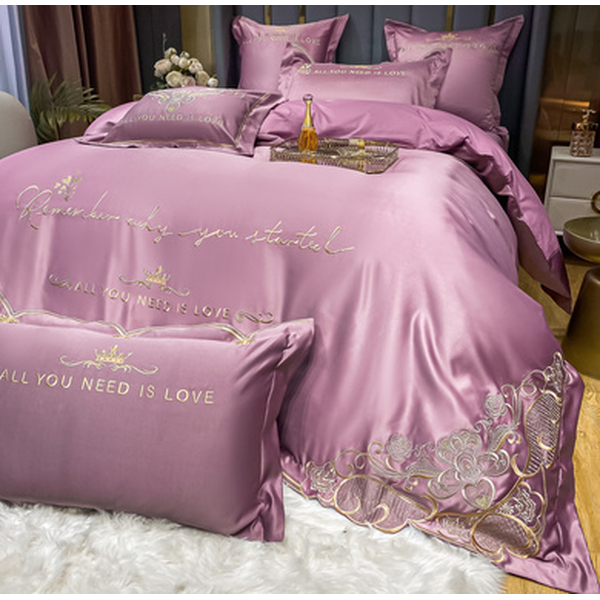 Bedding set luxury-Bean Paste Purple-Linas