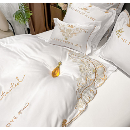 Bedding set luxury-Premium White-Linas