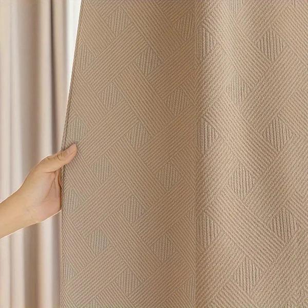 Luxury chenille blackout lounge curtain with grommets-Linas