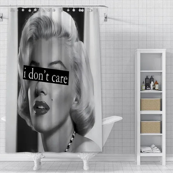 Marilyn Monroe Shower Curtain With Hook-Black&white-Linas