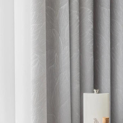 Romantic Golden Feather Textured Living Room Curtains-Linas