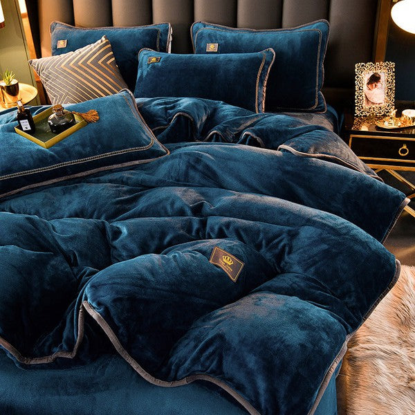 Bedding set luxury-Blue-Linas