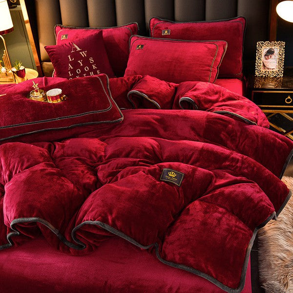 Bedding set luxury-Lafite red-Linas