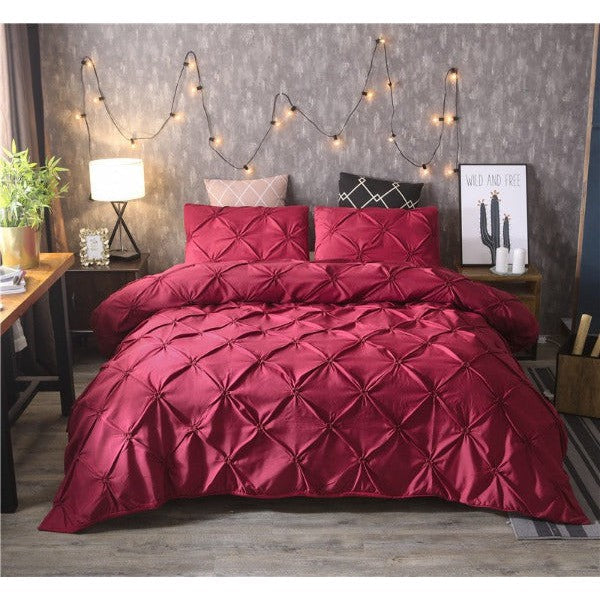 Bedding set luxury-Wine Red-Linas